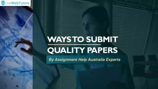 ways to submit quality papers