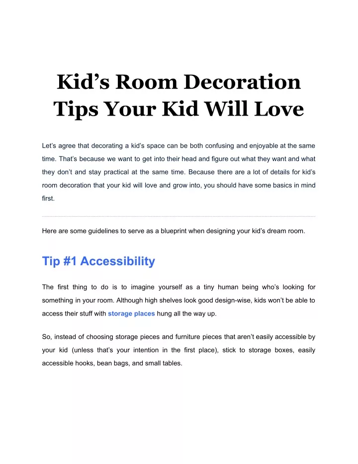 kid s room decoration tips your kid will love