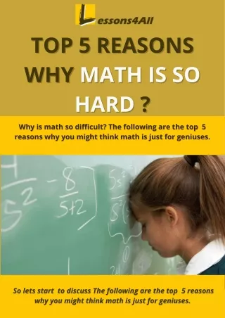 Top 5 reasons why math is so hard