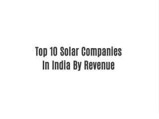 TOP SOLAR COMPANIES