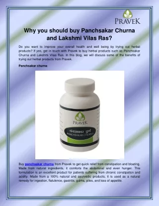 why you should buy panchsakar churna and lakshmi