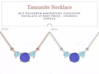 Buy December Birthstone Tanzanite Necklace at Best Price - Chordia Jewels