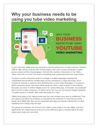why your business needs to be using you tube