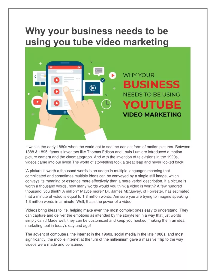 why your business needs to be using you tube
