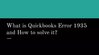 Quickbooks error 1935