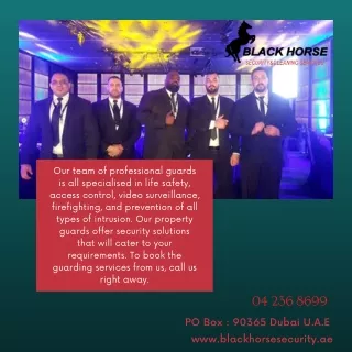 Security Solutions Dubai in Conformity with International Standards
