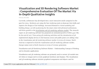 visualization and 3d rendering software market