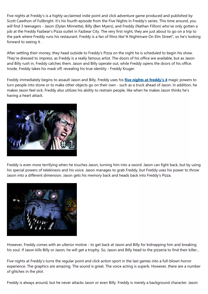 five nights at freddy s is a highly acclaimed