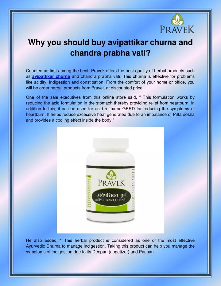why you should buy avipattikar churna and chandra