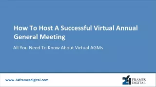 How To Host A Successful Virtual Annual General Meeting
