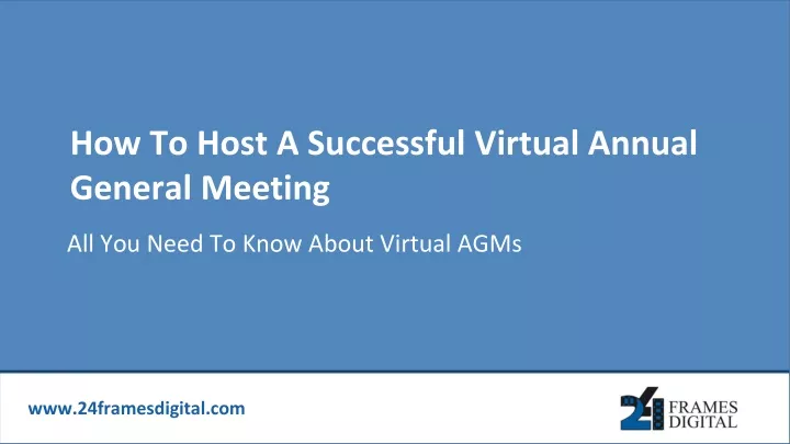 how to host a successful virtual annual general