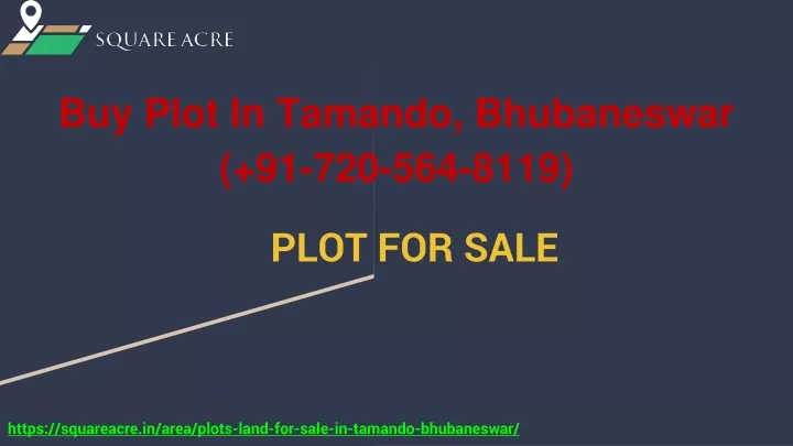 buy plot in tamando bhubaneswar 91 720 564 8119