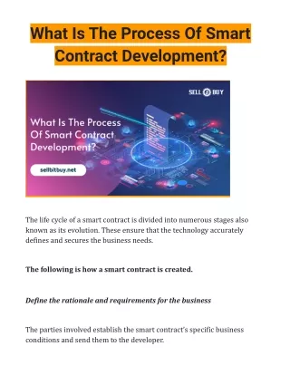 What Is The Process Of Smart Contract Development?