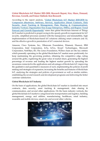 global blockchain iot market 2021 2030 research