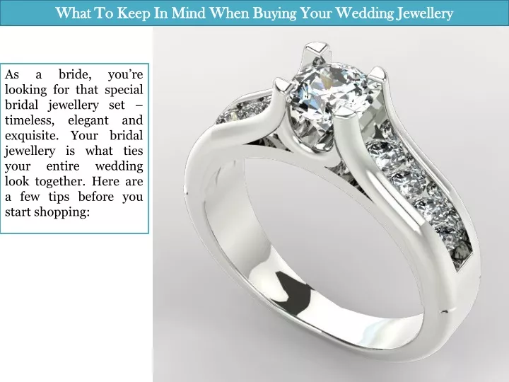 what to keep in mind when buying your wedding jewellery