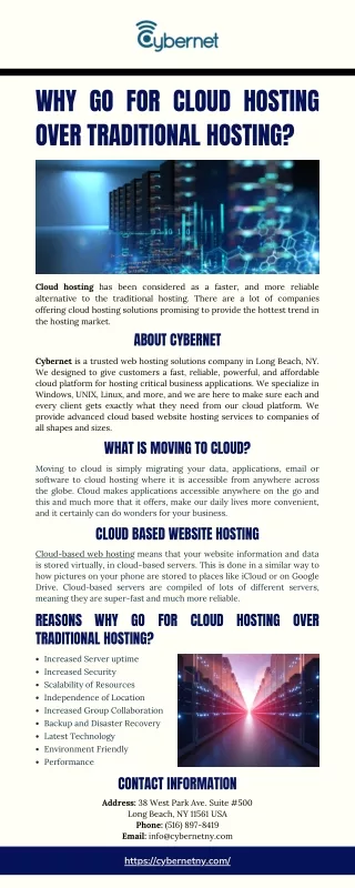 why go for cloud hosting over traditional hosting