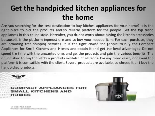 Get the handpicked kitchen appliances for the home