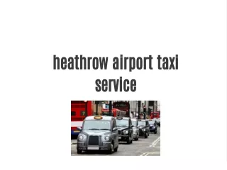 heathrow airport taxi service