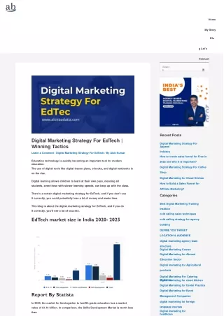 Digital Marketing Strategy For EdTech | Winning Tactics