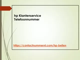 hp klantenservice t elefoonnummer