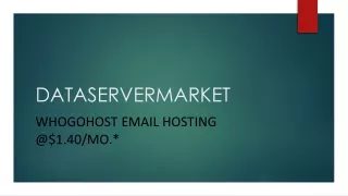WhoGoHost Email Hosting @$1.40/mo.*