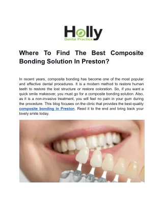 where to find the best composite bonding solution