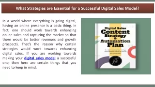 What Strategies are Essential for a Successful Digital Sales Model