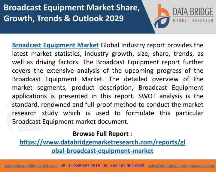 broadcast equipment market share growth trends