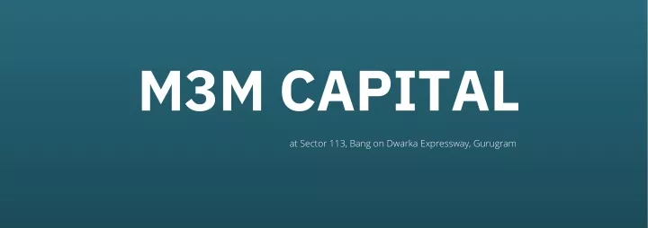 m3m capital