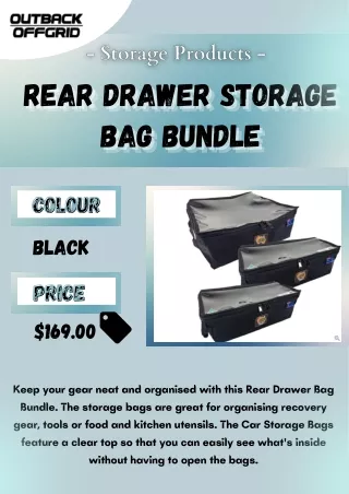 Heavy Duty Clear Top Storage Bag | Clear Top Feature | Outback Offgrid