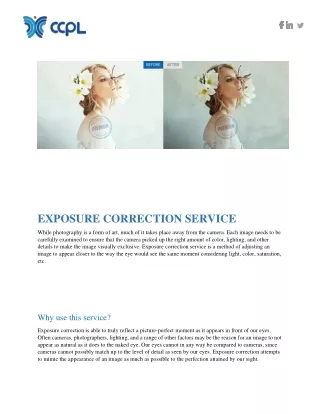 Exposure correction service
