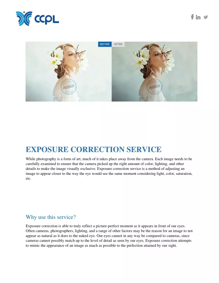 exposure correction service