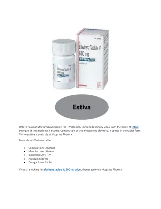 hetero has manufactured a medicine for hiv human