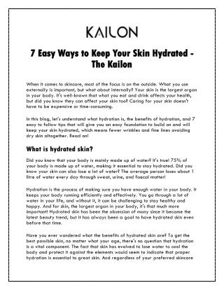 7 easy ways 7 easy ways to to keep your skin