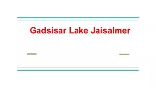 gadsisar lake jaisalmer