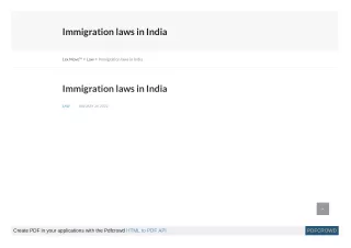 Immigration Laws in India