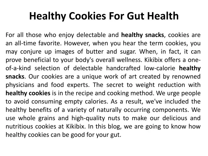 healthy cookies for gut health