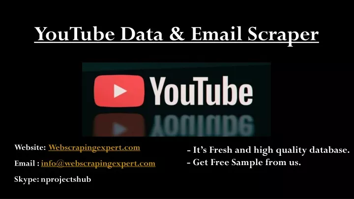 youtube data email scraper