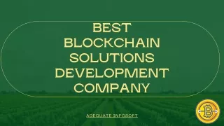 Best Blockchain Solutions Development Company