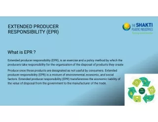 Extended producer responsibility (EPR)