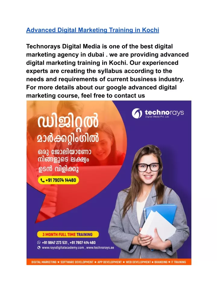 advanced digital marketing training in kochi