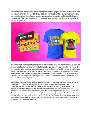 fabmerce is an e commerce platform offering witty