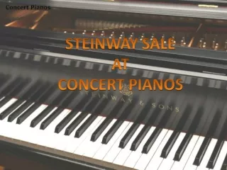 Steinway sale at concert pianos