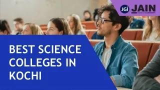 BEST SCIENCE COLLEGES IN KOCHI - Jain University