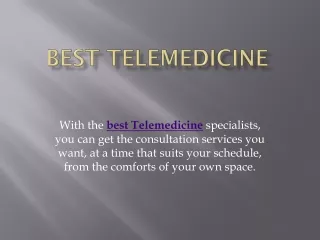 Best Telemedicine