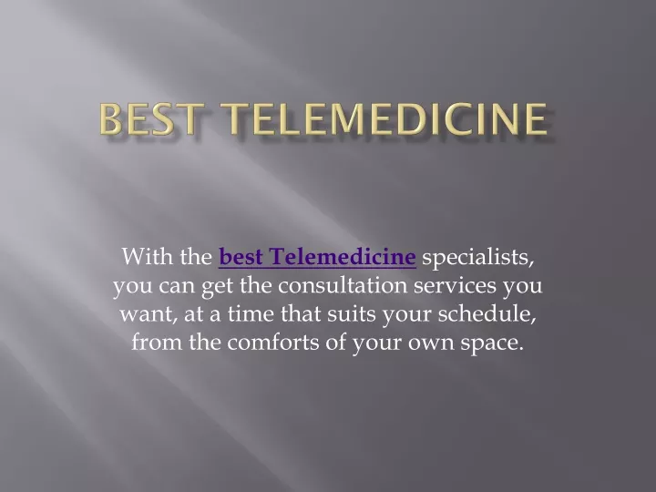 best telemedicine