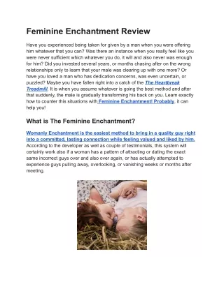 feminine enchantment review