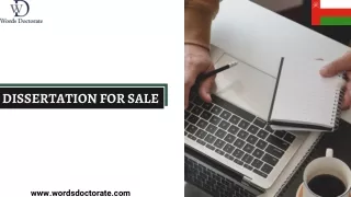 Dissertation For Sale - Words Doctorate