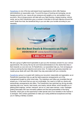 Cheap airlines ticket booking online - Faresfriction